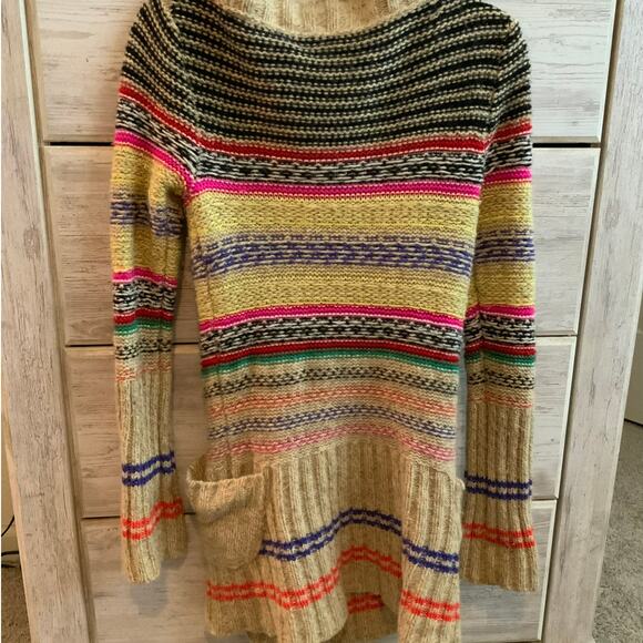 Free People Multicolor Wool Blend Boho Cardigan Sweater - XS - Picture 4 of 5